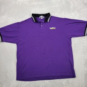 Spit Fire‎ Spark Plugs Shirt Mens Extra Large Polo Car Racing Checker Flag Adult